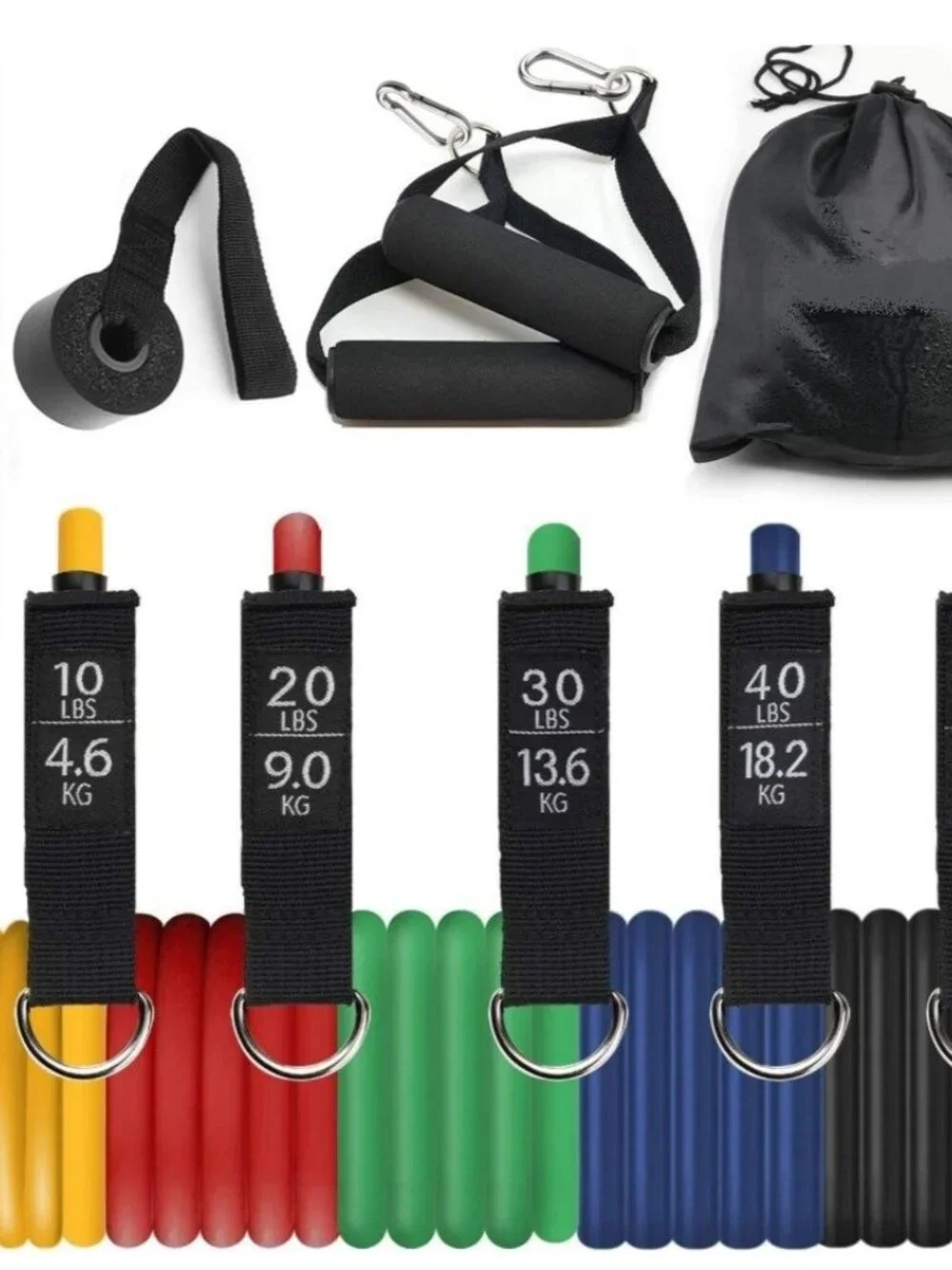 NEW Resistance Training Bands 11 Piece Set Home Workout Physical Therapy Yoga Pi